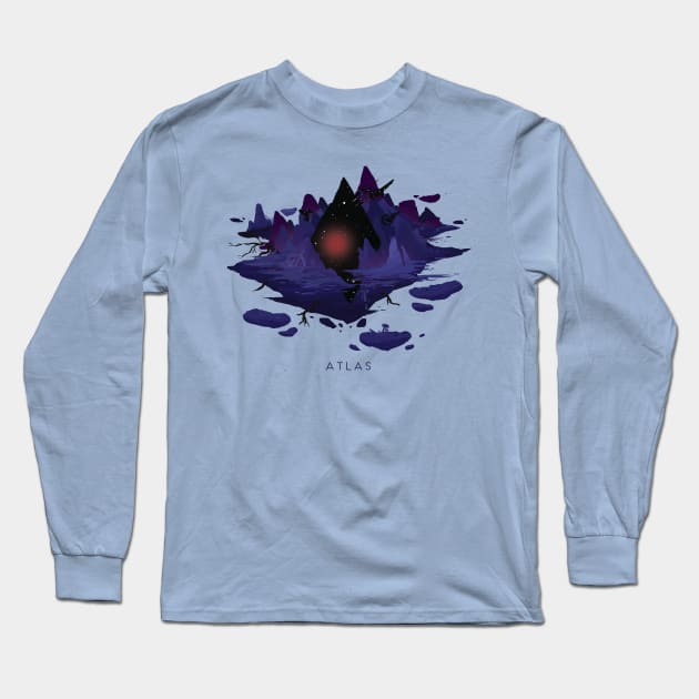 Atlas Island:No Man's Sky Long Sleeve T-Shirt by Vertei